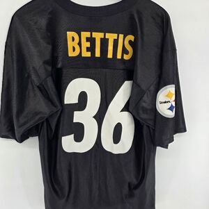Vintage Pittsburgh Steelers Jersey Mens M Jerome Bettis Black #36 NFL